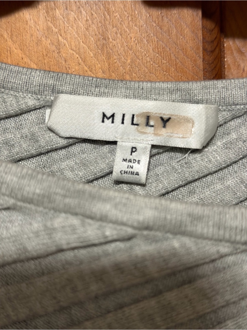 Milly Gray Asymmetric Boat Neck Sweater~Size P (2)~$295~ - Picture 8 of 8
